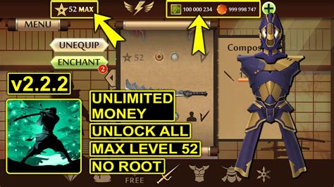 shadow fight 2 mod apk level 52 max